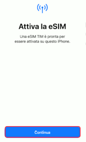 Configurazione eSIM su iPhone