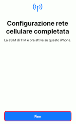 Configurazione eSIM su iPhone